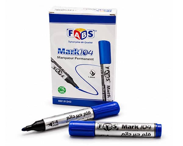 MARQUEUR PERMANENT BISEAUTE BLEU FABS REF 81243