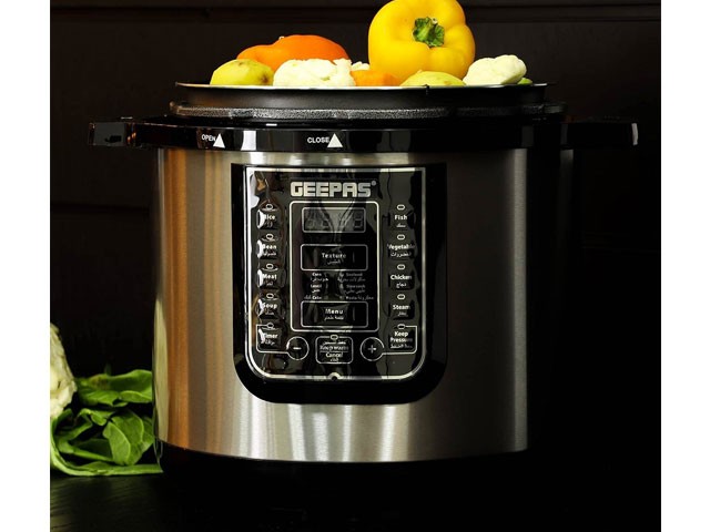 CUISEUR DE RIZ 8L GEEPAS GMC35029 DIGITAL NOIR SILVER