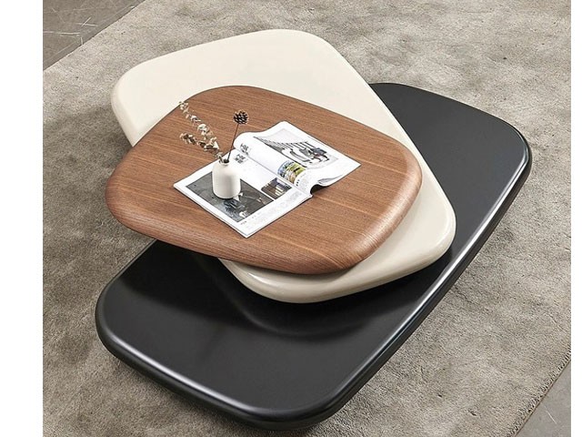 TABLE BASSE REF CJ1359 1570-1630X750X360 COULEUR BEIGE MARRON NOIRE