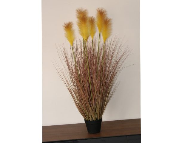 FLEURS DE DECORATION REF 7 118CM COULEUR JAUNE SAUMON