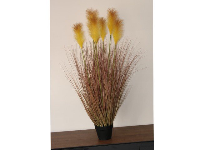 FLEURS DE DECORATION REF 7 118CM COULEUR JAUNE SAUMON