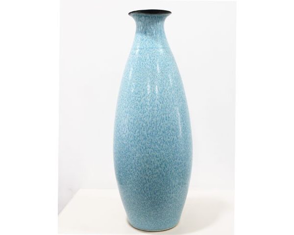VASE DE DECORATION REF S061-1 23X23X68 COULEUR BLEU