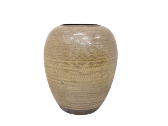 VASE DE DECORATION REF 7087 40X40X60 COULEUR MARRON TABAC PM