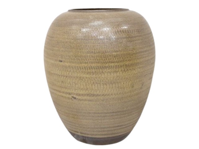 VASE DE DECORATION REF 7087 40X40X120 COULEUR MARRON TABAC GM