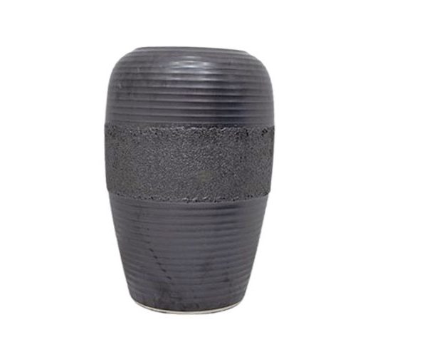 VASE DE DECORATION REF CB027 40X40X60 COULEUR GRIS FONCE PM