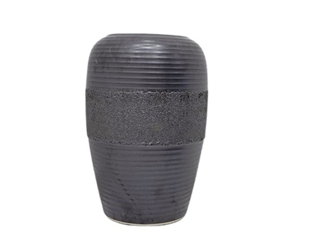 VASE DE DECORATION REF CB027 40X40X60 COULEUR GRIS FONCE PM