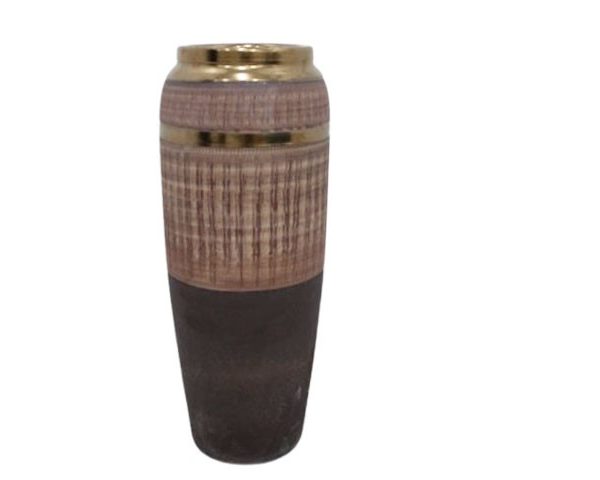 VASE DE DECORATION REF 029-1 H78 NOIRE SAUMON DORE PM