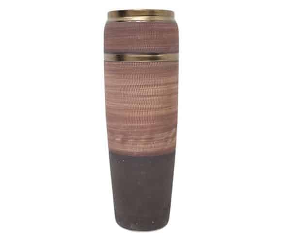 VASE DE DECORATION REF 029-1 30X30XH78 NOIRE SAUMON DORE GM