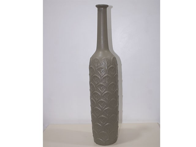 VASE DE DECORATION SET 2PCS REF 65-1WA 65-3WA COULEUR GRIS / BEIGE