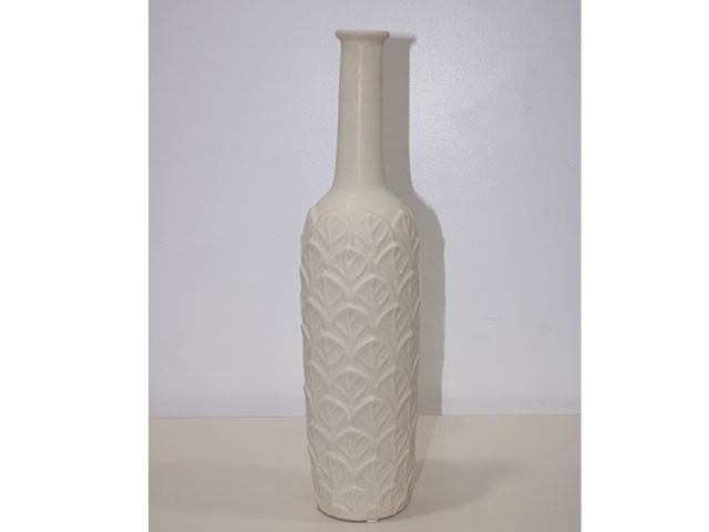 VASE DE DECORATION SET 2PCS REF 65-1WA 65-3WA COULEUR GRIS / BEIGE