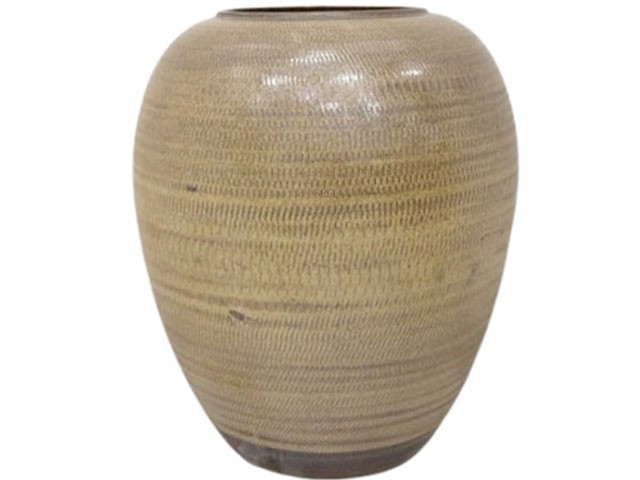 VASE DE DECORATION REF 7087 40X40X120 COULEUR MARRON TABAC GM