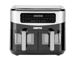 AIR FRYER GEEPAS NOIR/SILVER 2X4,5 LITRES GAF37525UK