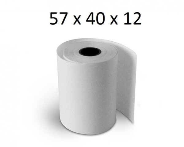 ROULEAU PAPIER THERMIQUE 57X40X12