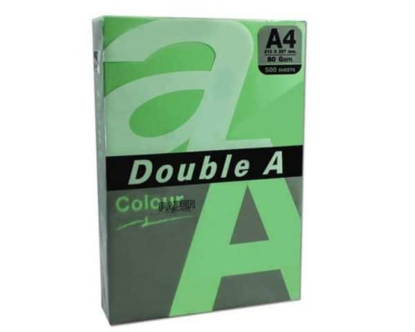 PAPIER A4 COULEUR DOUBLE A VERTE RAM DE 500 FEUILLES