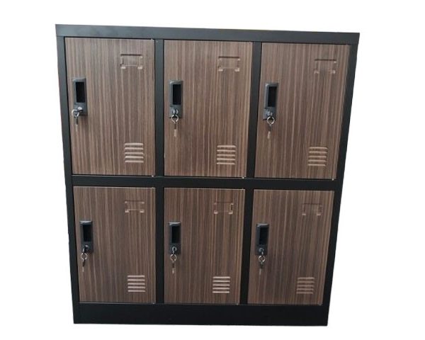 ARMOIRE METAL VESTIAIRE 6 PORTES KD-048 GRIS 1000*900*400 TOLE 0.7