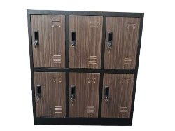 ARMOIRE METAL VESTIAIRE 6 PORTES KD-048 GRIS 1000*900*400 TOLE 0.7