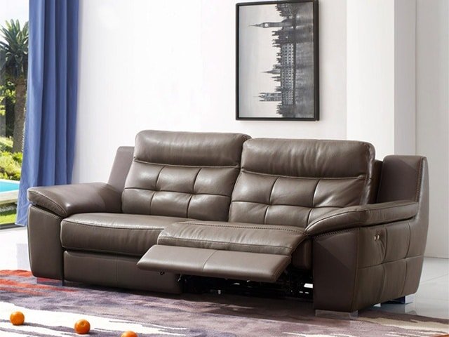 SALON CUIR 7 PLACES SE-660 COULEUR A88 MARRON FONCE
