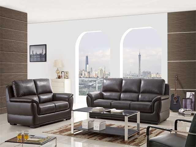 SALON CUIR 7 PLACES S-573 COULEUR GRIS FONCE A9002