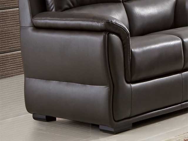 SALON CUIR 6 PLACES S-573 COULEUR A99 GRIS SILVER