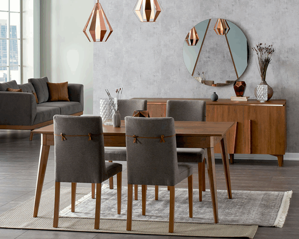 TABLE A MANGER 6 PLACES CARPINUS EXTANSIBLE  95*170*210*94 CLR MARRON