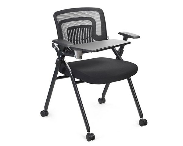 CHAISE ECOLIERE AVEC SUPPORT TABLETTE 501A NOIRE