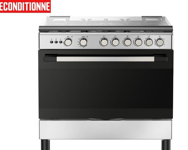 CUISINIERE 5 FEUX MIDEA 90X60-5G030 INOX RECOND