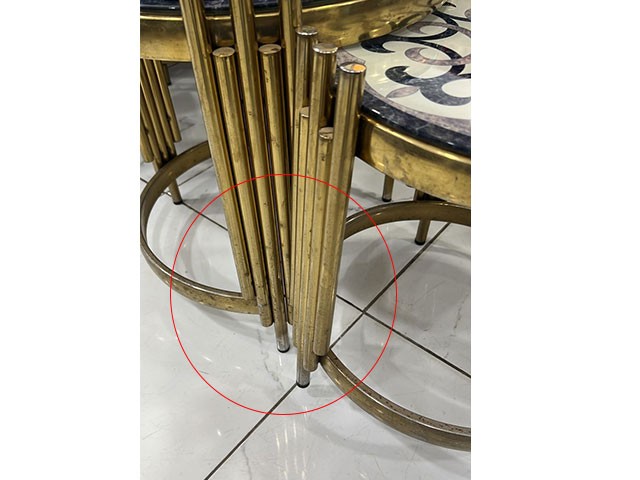 TABLE DE COIN SUPERPOSEE REF F018 47X47X3 3 PCES RECOND