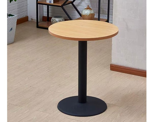 TABLE TETE A TETE EN BOIS 2 PLACES RONDE QTZ-001 63x90 MARRON/NOIR