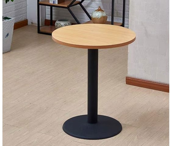 TABLE TETE A TETE EN BOIS 2 PLACES RONDE QTZ-001 63x90 MARRON/NOIR