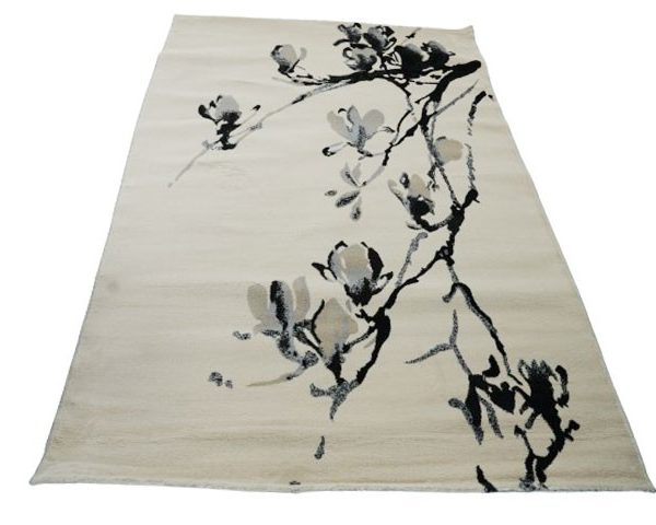 MOQUETTE REF 3097 160X230 COULEUR BEIGE/NOIR