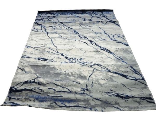 MOQUETTE 160*230 REF 3668 COULEUR GRIS/ BLEU/NOIR