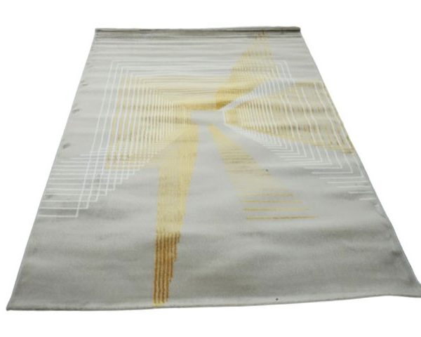MOQUETTE 160*230 REF 285 COUYLEUR GRIS/JAUNE/BLANC