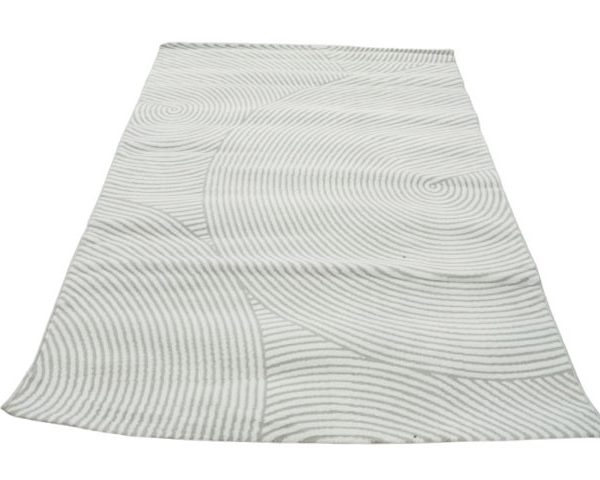 MOQUETTE 160*230 REF GB18587 COULEUR GRIS BLANC