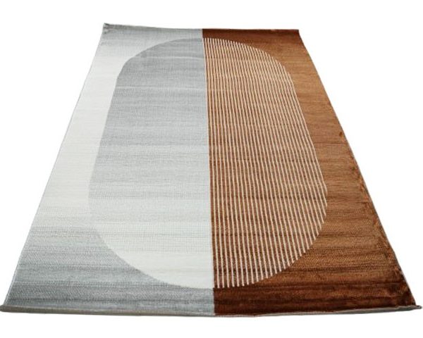 MOQUETTE 160*230 REF 665060 COULEUR GRIS/MARRON