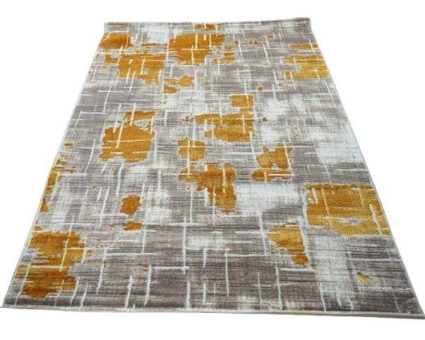MOQUETTE REF 3640 160X230 COULEUR JAUNE/GRIS