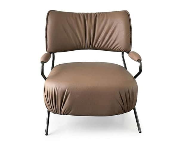 FAUTEUIL TETE A TETE REF DY-001 COULEUR MARRON 85X71X42