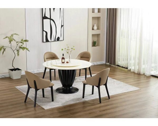 TABLE A MANGER EN MARBRE 6 PLACES RONDE REF A01+01 1350/800X750