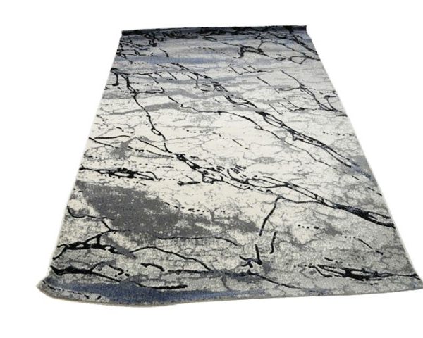 MOQUETTE REF BY8802 160X230 COULEUR BLEU/GRIS/ BEIGE/NOIR