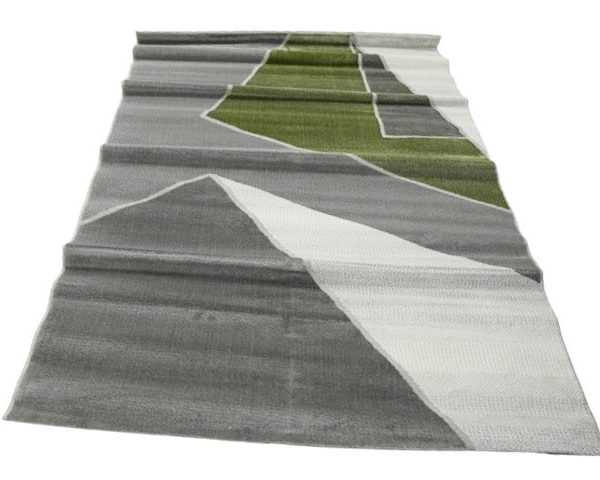 MOQUETTE 160*230 REF 3666 COULEUR GRIS/BLANC /VERT