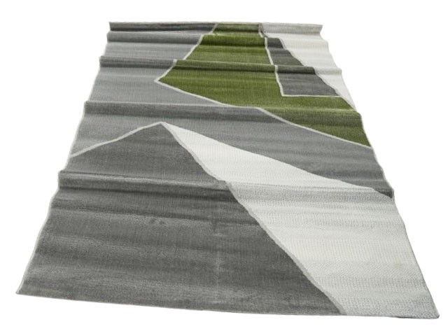 MOQUETTE 160*230 REF 3666 COULEUR GRIS/BLANC /VERT