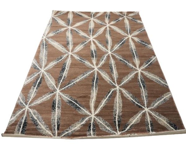 MOQUETTE 160*230 REF 4005 BR COULEUR MARRON/BEIGE/NOIR