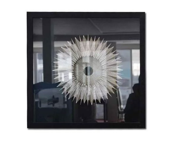 TABLEAU D'ART 60*60 REF 05 NOIR ARGENTE