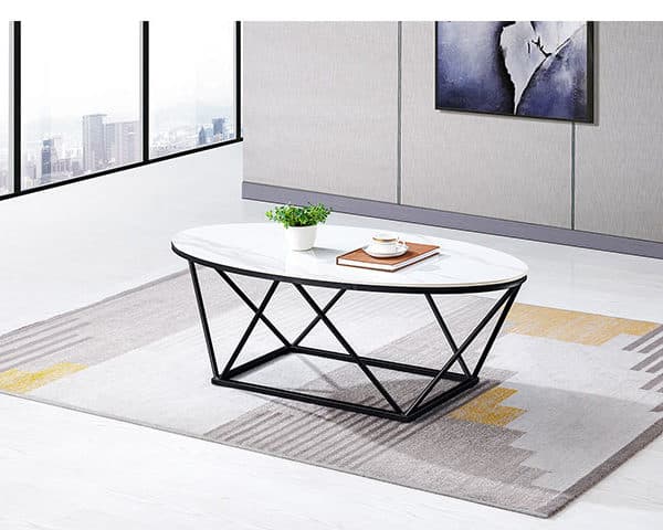 TABLE BASSE WS-CT16# 1200*600*430 COULEUR NOIR/BLANC
