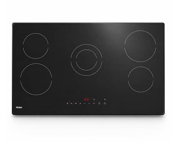 PLAQUE CUISSON ENCASTRABLE INDUCTION 5 FEUX 90X60 HAIER HOB-Y 95 NOIR