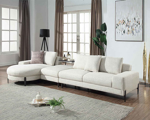 SALON TISSU 4 PLACES L-1257 COULEUR GREIGE 0887.1584