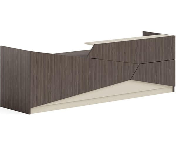 COMPTOIR DE RECEPTION OZ 3135-24 2400*600*1050 MARRON/BEIGE