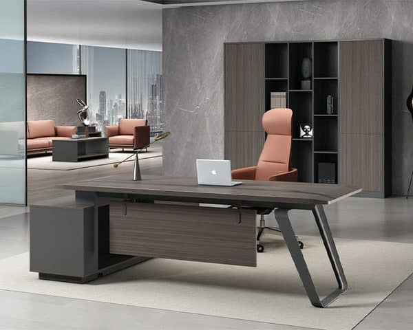 BUREAU DIRECTION + RETOUR OZ 3407-20 2000*1800*750 CLR M8059 / GRAY