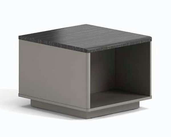 TABLE DE COIN DE BUREAU OZ 3721-06 600*600*450 EBONY+IRON GRAY