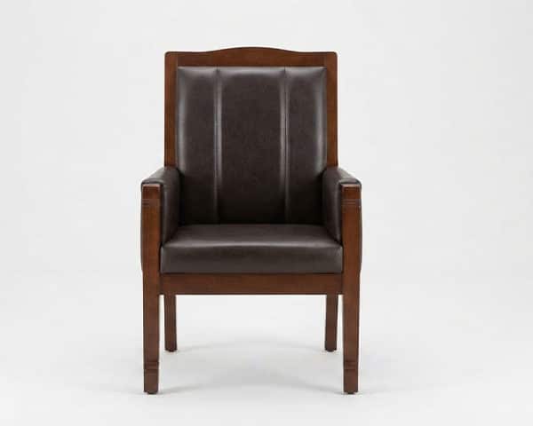 FAUTEUIL VISITEUR BJ-2640C MARRON ( A04 ) DESTOCKAGE