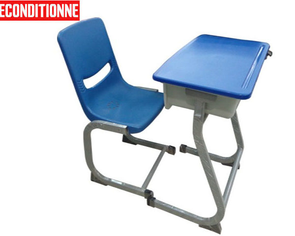 TABLE ECOLIERE+CHAISE H03+KZ07 BLEUE RECOND